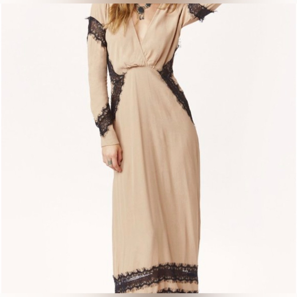 For Love & Lemons Goddess Nude Lace Dress